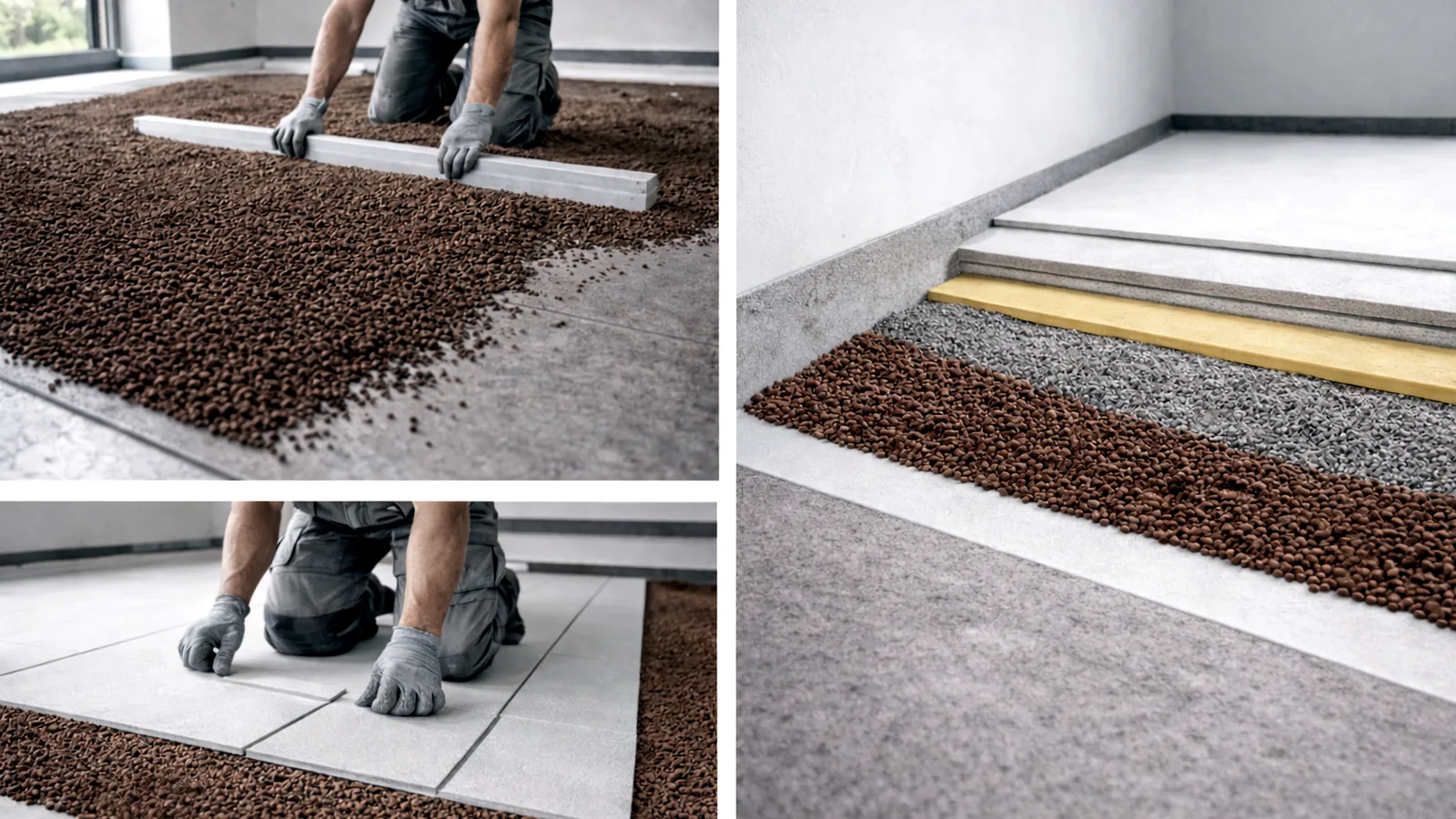 Процесс сухой стяжки